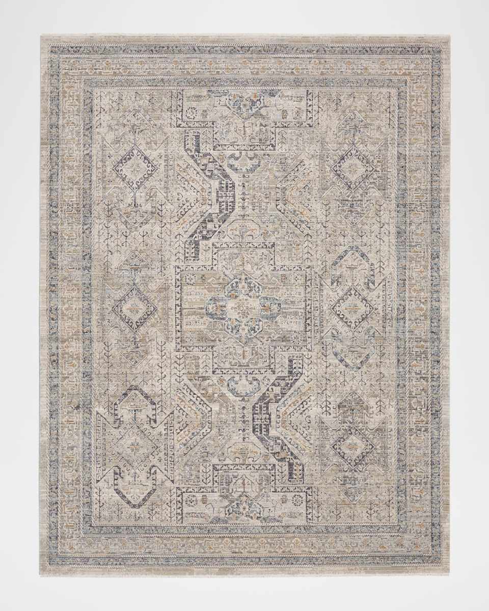 Lynx Gray/Blue Power-Loomed Rug, 12' x 15'